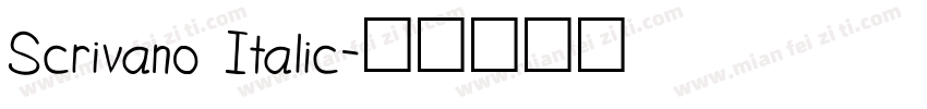 Scrivano Italic字体转换